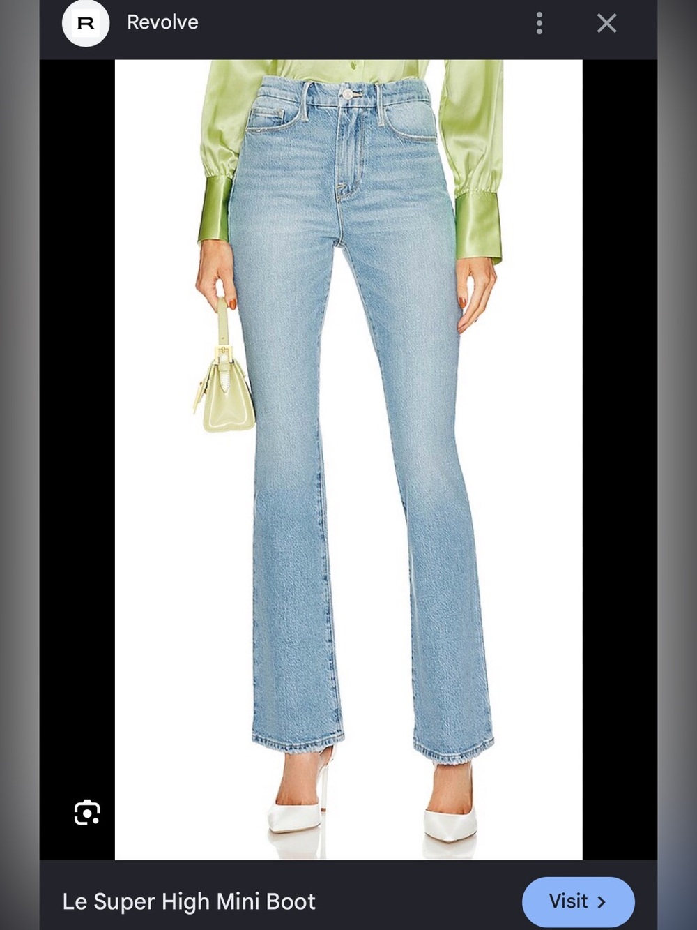 Frame Le Super High Mini Boot in Demarco. Size 26. NWOT.